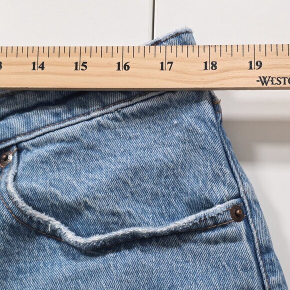 Abercrombie & Fitch Curve Love Jean Women 33 / 16R Blue High Rise Cotton Stretch - Picture 5 of 16